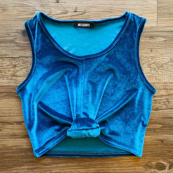 no brand Tops - Velvet Boho Rave Festival Crop Top